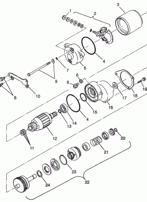 STARTING MOTOR (400L) XPRESS 400L W97CA38C (4939603960D012)