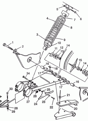 SWING ARM / SHOCK MOUNTING XPRESS 300 W97CA28C and  XPRESS 400L W97CA38C (4939603960C004)