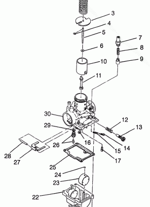 CARBURETOR (300) XPRESS 300 W97CA28C (4939603960E003)