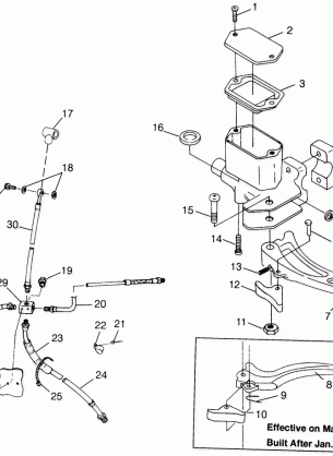 CONTROLS - MASTER CYLINDER / BRAKE LINE XPLORER 300 W97CC28C (4939813981B010)