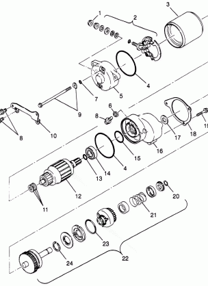 STARTING MOTOR XPLORER 400L W97CC38C (4939753975D005)