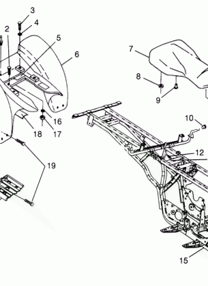 REAR CAB BIG BOSS 6X6 400L W97AE38A (4940814081A006)