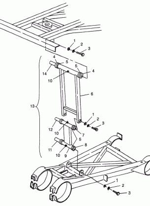 REAR STRUT STABILIZER BIG BOSS 6X6 400L W97AE38A (4940814081C013)