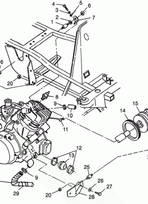 ENGINE MOUNTING BIG BOSS 6X6 400L W97AE38A (4940814081A010)