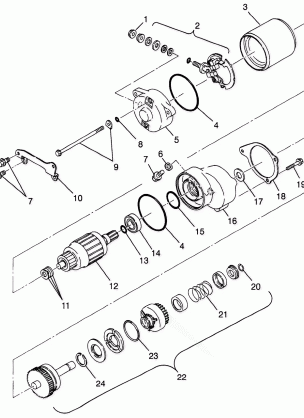 STARTING MOTOR BIG BOSS 6X6 400L W97AE38A (4940814081D013)