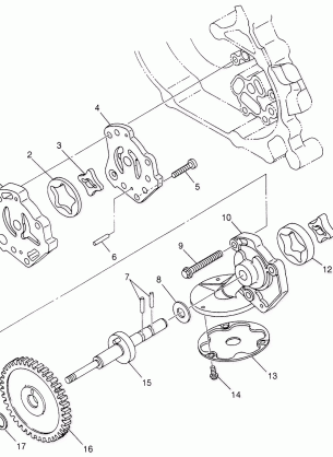 OIL PUMP  XPLORER 500 W97CD50A (4941354135D011)