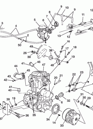 ENGINE MOUNTING  XPLORER 500 W97CD50A (4941354135A011)