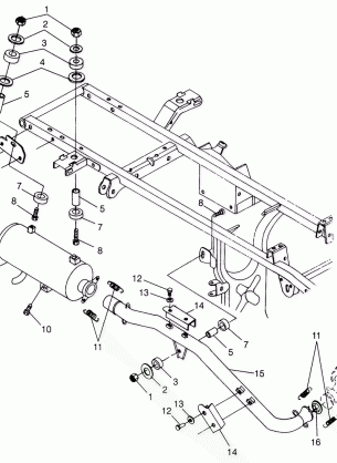 EXHAUST SYSTEM  XPLORER 500 W97CD50A (4941354135A014)