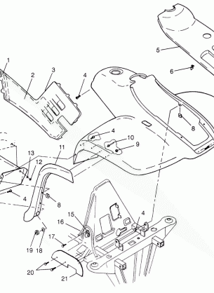 FRONT CAB  XPLORER 500 W97CD50A (4941354135A007)