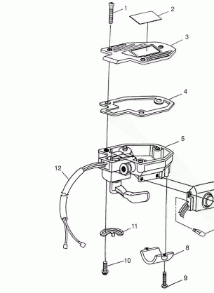 CONTROLS - THROTTLE ASM. / CABLE  SPORTSMAN 500 W97CH50A (4939993999B009)