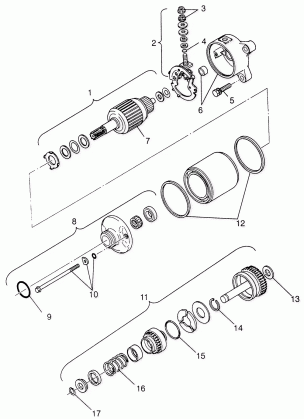 STARTING MOTOR - SPORTSMAN 500 W97CH50A (4939993999E001)