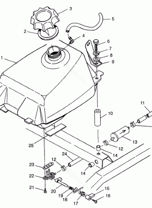 FUEL TANK Magnum 4X4 W97AC42A Swedish Magnum 4X4 S97AC42E and Norwegian Ma (4940834083A013)