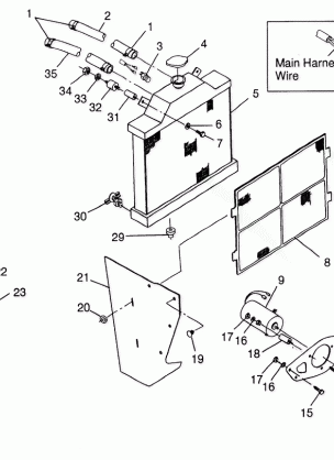 COOLING SYSTEM Magnum 4X4 W97AC42A Swedish Magnum 4X4 S97AC42E and Norwegi (4940834083A011)