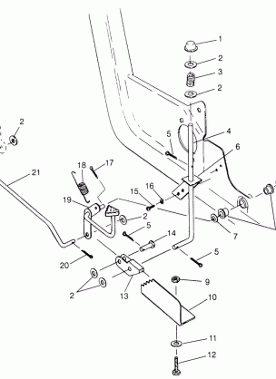 FOOT PEDAL and PARKING BRAKE Swedish Magnum 4X4 S97AC42E and Norwegian Magn (4940834083C04A)