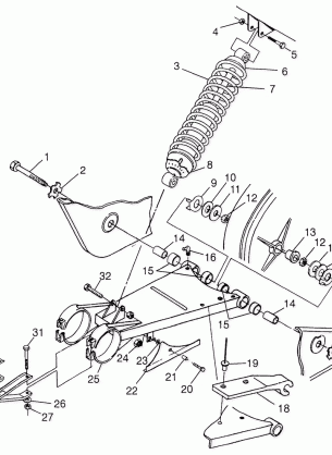 SWING ARM / SHOCK MOUNTING Magnum 4X4 W97AC42A Swedish Magnum 4X4 S97AC42E a (4940834083B012)