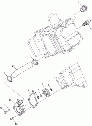 WATER PUMP Magnum 4X4 W97AC42A Swedish Magnum 4X4 S97AC42E and Norwegian M (4940834083D002)