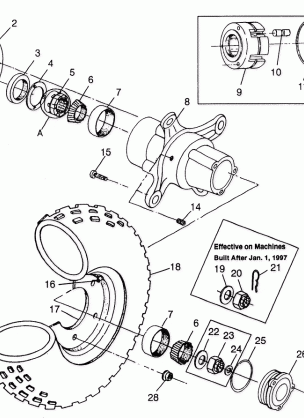 FRONT WHEEL Magnum 4X4 W97AC42A Swedish Magnum 4X4 S97AC42E and Norwegian (4940834083B003)