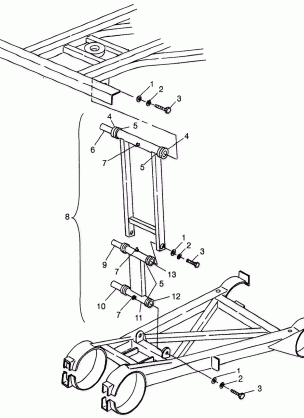 REAR STRUT STABILIZER Magnum 6X6 W97AE42A and Swedish Magnum 6X6 S97AE42E (4940754075D002)