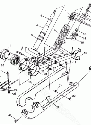 SWING ARM WELDMENT (REAR) Magnum 6X6 W97AE42A and Swedish Magnum 6X6 S97AE4 (4940754075D003)