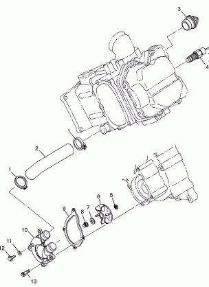 WATER PUMP Magnum 6X6 W97AE42A and Swedish Magnum 6X6 S97AE42E (4940754075D012)