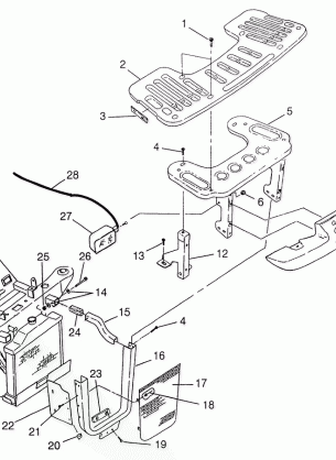 FRONT RACK and BUMPER MOUNTING  SPORTSMAN 500 W97CH50A (4939993999A010)