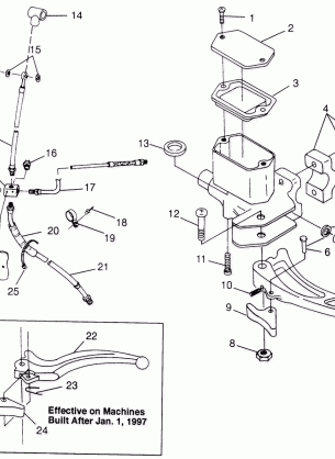 CONTROLS - MASTER CYLINDER / BRAKE LINE  SPORTSMAN 500 W97CH50A (4939993999B010)