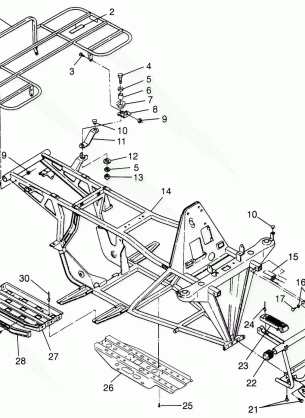 BUMPER and RACK MOUNTING Trail Boss W97AA25C (4940574057A007)