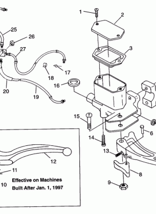 CONTROLS - MASTER CYLINDER / BRAKE LINE Magnum 2X4 W97AA42A (4940704070B009)