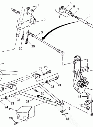 A-ARM / STRUT MOUNTING Sportsman 400L W97AC38C (4939673967B013)