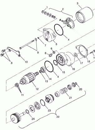 STARTING MOTOR Sportsman 400L W97AC38C (4939673967D007)