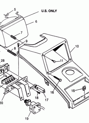 HEADLIGHT 6X6 400L - W968740 and  6X6 400L Norwegian - N968740 (4935963596B001)