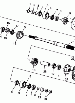 MIDDLE DRIVE 6X6 400L W968740 and 6X6 400L Norwegian N968740 (4935963596C003)