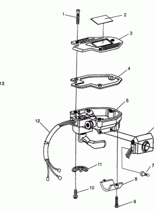 CONTROLS - THROTTLE ASM. / CABLE 6X6 400L - W968740 and  6X6 400L Norwegian - (4935963596B013)