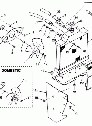 COOLING SYSTEM 6X6 400L - W968740 and  6X6 400L Norwegian - N968740 (4935963596A011)