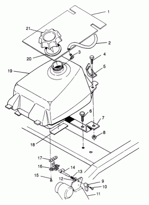 FUEL TANK 6X6 400L - W968740 and  6X6 400L Norwegian - N968740 (4935963596A013)