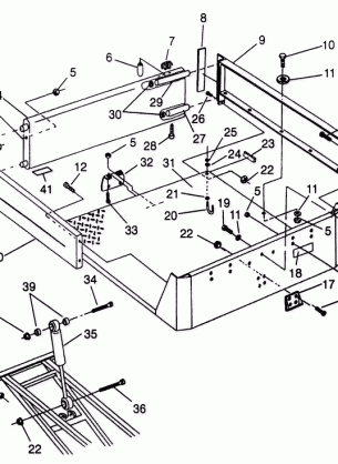 REAR BED MOUNTING 6X6 400L - W968740 and 6X6 400L Norwegian - N968740 (4935963596A008)