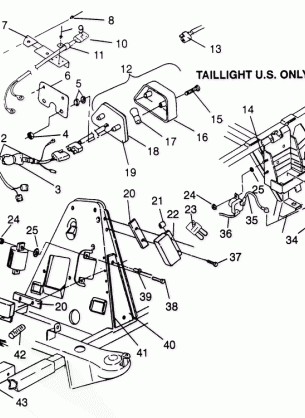 ELECTRICAL / TAILLIGHT 6X6 400L - W968740 and  6X6 400L Norwegian - N968740 (4935963596D003)