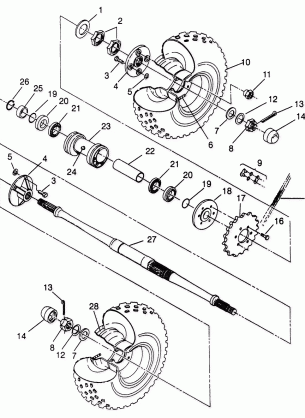 REAR WHEEL DRIVE 6X6 400L - W968740 and  6X6 400L Norwegian - N968740 (4935963596C014)