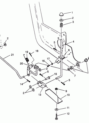 FOOT PEDAL and PARKING BRAKE 6X6 400L NORWEGIAN N968740 (4935963596C001)