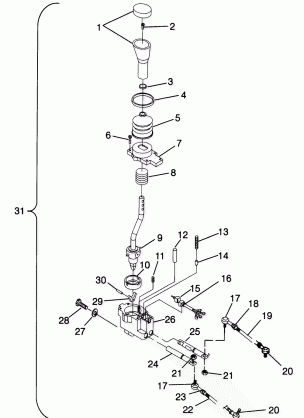 GEAR SELECTOR 6X6 400L W968740 and 6X6 400L Norwegian N968740 (4935963596D005)