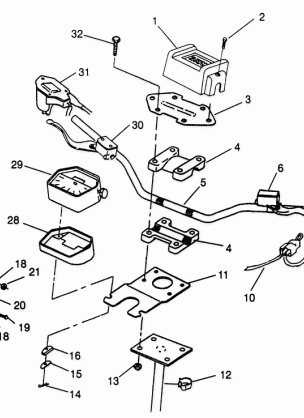 STEERING - HANDLEBAR 6X6 400L - W968740 and  6X6 400L Norwegian - N968740 (4935963596B010)