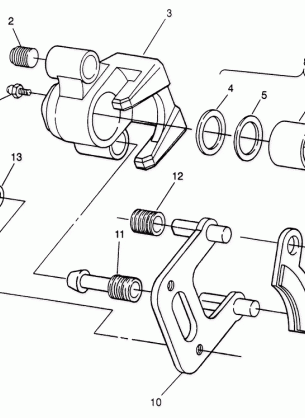 FRONT BRAKE 6X6 400L - W968740 and  6X6 400L Norwegian - N968740 (4935963596B009)