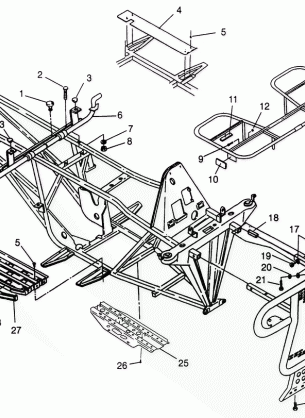 BUMPER / RACK MOUNTING 6X6 400L - W968740 and 6X6 400L Norwegian - N968740 (4935963596A007)