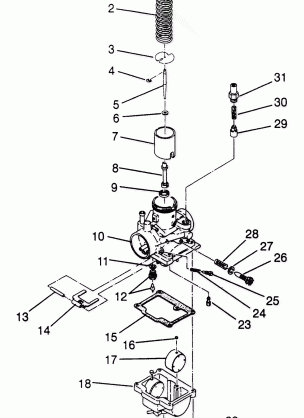 CARBURETOR 6X6 400L W968740 and 6X6 400L Norwegian N968740 (4935963596D013)