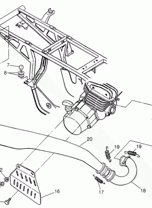 EXHAUST Trail Boss W968527 (4935883588A010)