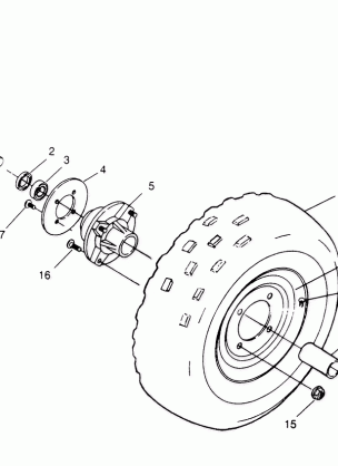 FRONT WHEEL Trail Boss W968527 (4935883588B002)