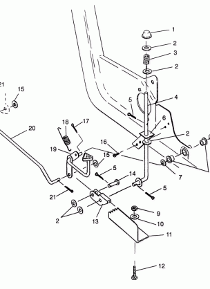 FOOT PEDAL and PARKING BRAKE Swedish Magnum 6X6 - S968744 (4936073607C001)