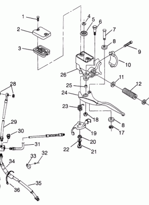 CONTROLS - MASTER CYLINDER / BRAKE LINE XPLORER 400L W969140 (4935983598B009)