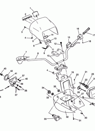 HANDLEBAR and HEADLIGHT POD XPLORER 400L W969140 (4935983598B010)