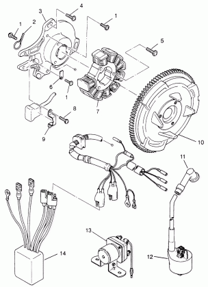 MAGNETO ASSEMBLY XPLORER 400L W969140 (4935983598D006)